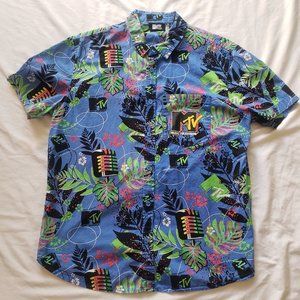 Vintage Authentic MTV Button Up Collar Shirt | Large | Music Television